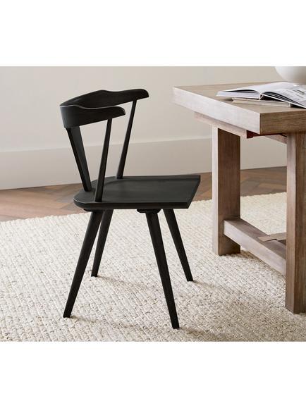 Pottery Barn Westan Dining Chair, Set of 2, Black - view 2, Black