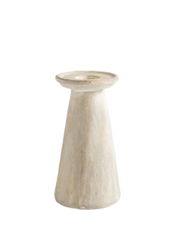 Pottery Barn Artisan Clay Candleholder, Natural, Large, Natural