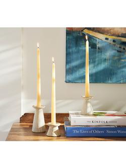 Pottery Barn Artisan Clay Candleholder, Natural, Large - view 2, Natural