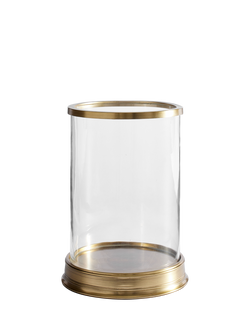 Pottery Barn Daphne Hurricane Candle Holder, Brass, Brass