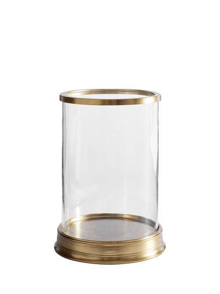 Pottery Barn Daphne Hurricane Candle Holder, Brass, Brass