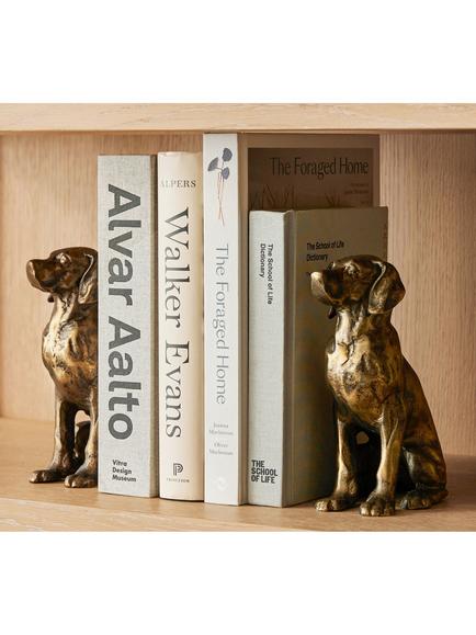 Pottery Barn Labrador Bookends, Set of 2, Brass - view 2, Brass