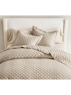 Pottery Barn Belgian Flax Linen Diamond, Flax