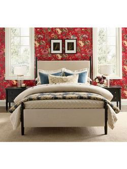 Pottery Barn Juliette Toile Handcrafted Reversible Pick-Stitch Kingsize Bedspread - view 2, Steel Blue