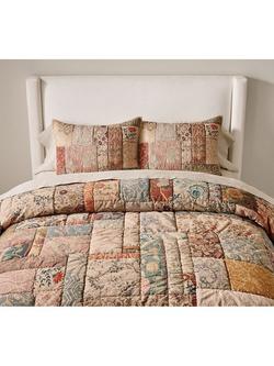 Pottery Barn Valentina Rosewood Patchwork Quilted Bedspread, Multi