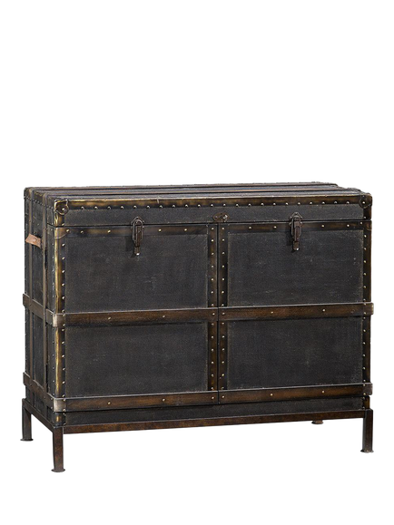 Pottery Barn Ludlow Trunk Bar, Black Wash, Black
