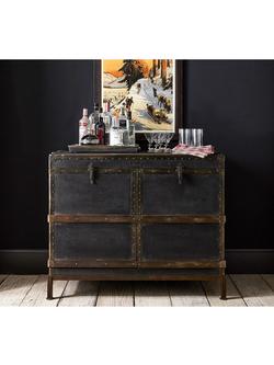 Pottery Barn Ludlow Trunk Bar, Black Wash - view 2, Black