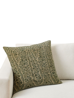 Pottery Barn Azure Velvet Cushion Cover, Loden Multi