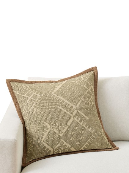 Pottery Barn Fez Embroidered Cushion Cover, Green, Green