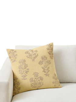 Pottery Barn Gillian Embroidered Cushion Cover, Straw, Straw