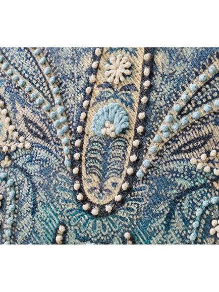 Pottery Barn Harper Embroidered Cushion Cover, Blue Multi - view 2, Blue Multi