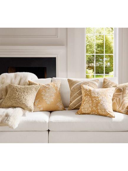 Pottery Barn Hudson Embroidered Cushion Cover, Neutral - view 2, Neutral