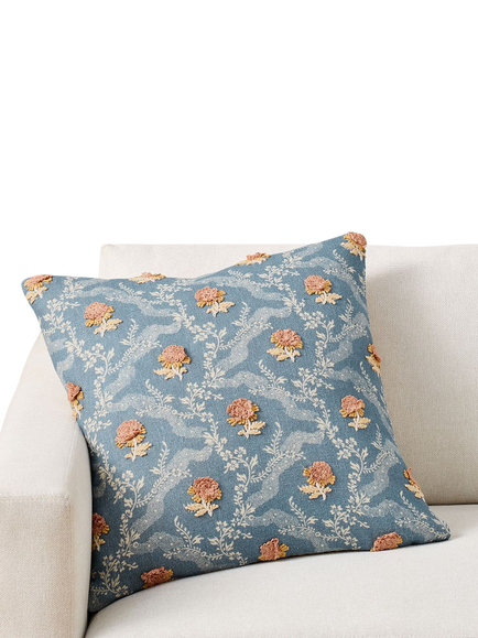 Pottery Barn Josephine Embroidered Cushion Cover, Blue Multi, Blue Multi