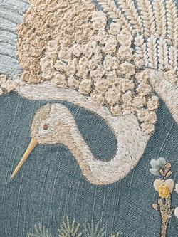 Pottery Barn Ophelia Embroidered Lumbar Cushion Cover, Blue/Multi - view 2, Blue Multi