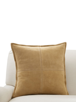 Pottery Barn Pieced Suede Cushion Cover, Golden