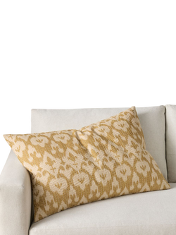 Pottery Barn Stellan Ikat Lumbar Cushion, Gold, Gold