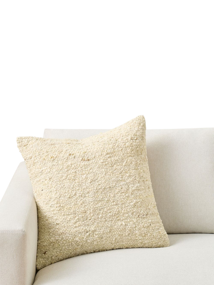 Pottery Barn Vassar Woven Textured Cushion Cover, Parchment, Parchment