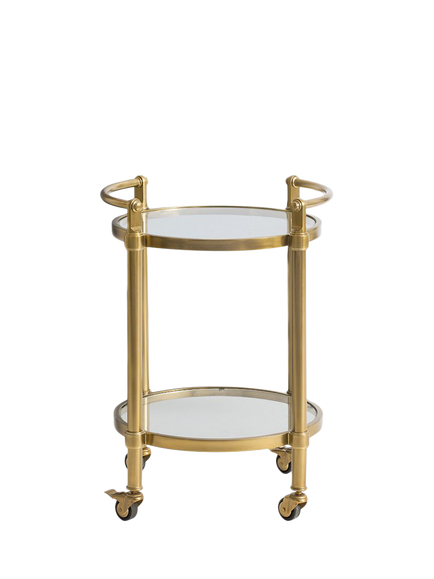 Pottery Barn Everson Bar Cart, Brass, Brass