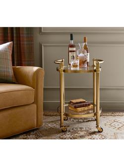 Pottery Barn Everson Bar Cart, Brass - view 2, Brass