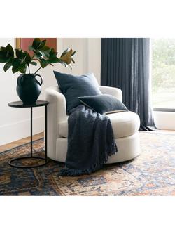Pottery Barn Dreamy Fringe Throw - view 2, Steel Blue