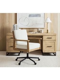 Pottery Barn Cody Swivel Desk Chair, Oatmeal - view 2, Oatmeal