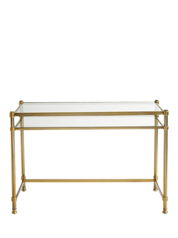 Pottery Barn Everson Small Desk, Brass, Brass