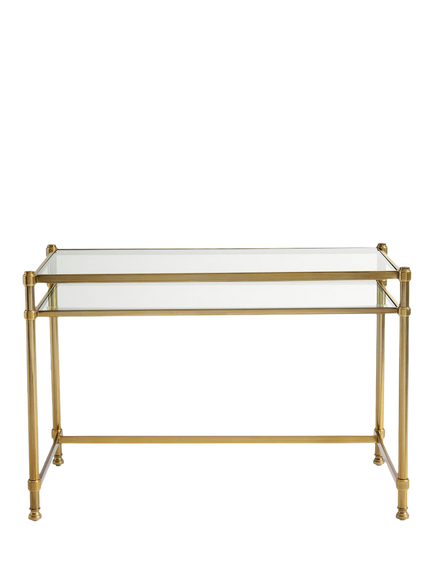 Pottery Barn Everson Small Desk, Brass, Brass