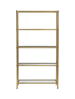 Pottery Barn Everson Bookcase, Brass, Brass