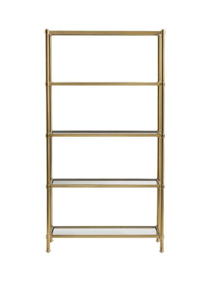 Pottery Barn Everson Bookcase, Brass, Brass
