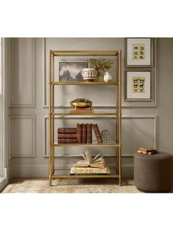 Pottery Barn Everson Bookcase, Brass - view 2, Brass