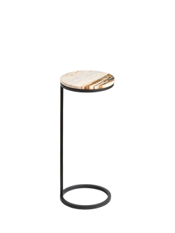 Pottery Barn Delaney Marble C-Table, Golden, Golden