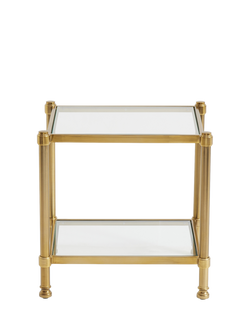 Pottery Barn Everson Square Side Table, Brass, Brass