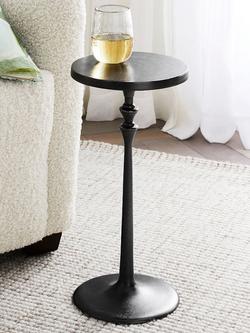 Pottery Barn Round Metal Cocktail Table, Bronze - view 2, Bronze