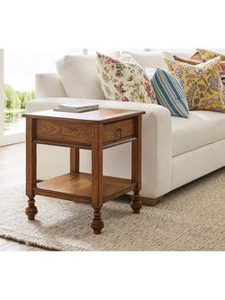 Pottery Barn Summerville Side Table, Tuscan Brown - view 2, Tuscan Brown