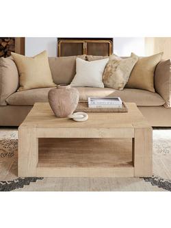 Pottery Barn Rockport Square Coffee Table, Pale Sand - view 2, Pale Sand