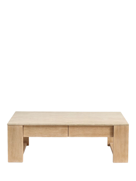 Pottery Barn Travertine Coffee Table, Fog, Fog