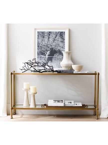 Pottery Barn Everson Console Table, Brass - view 2, Brass