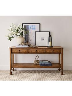 Pottery Barn Summerville Console Table, Tuscan Brown - view 2, Tuscan Brown