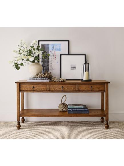 Pottery Barn Summerville Console Table, Tuscan Brown - view 2, Tuscan Brown
