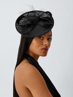 John Lewis Amelie Small Disc Fascinator, Black