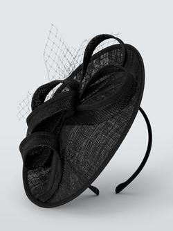 John Lewis Amelie Small Disc Fascinator - view 2, Black