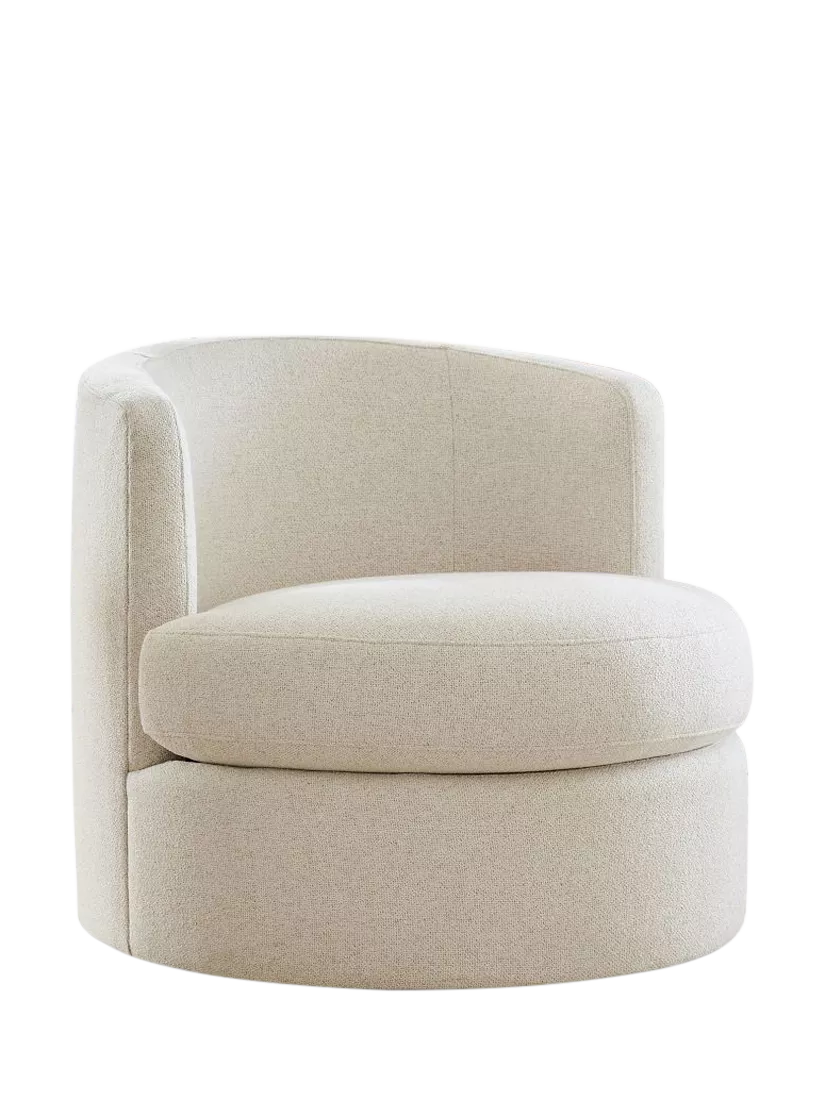Pottery Barn Balboa Swivel Armchair, Oatmeal