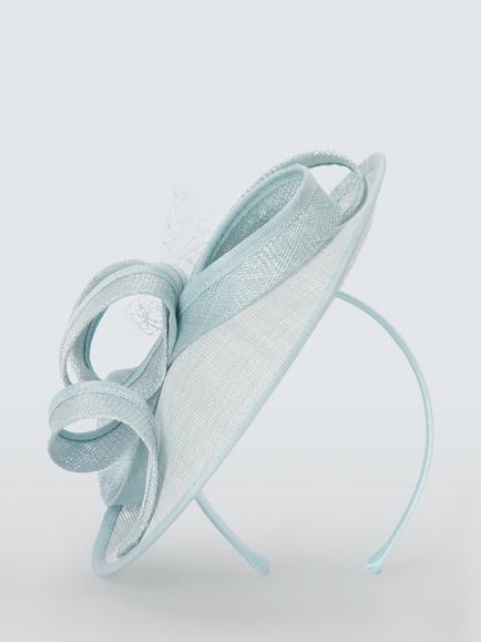 John Lewis Amelie Small Disc Fascinator - view 2, Light Blue
