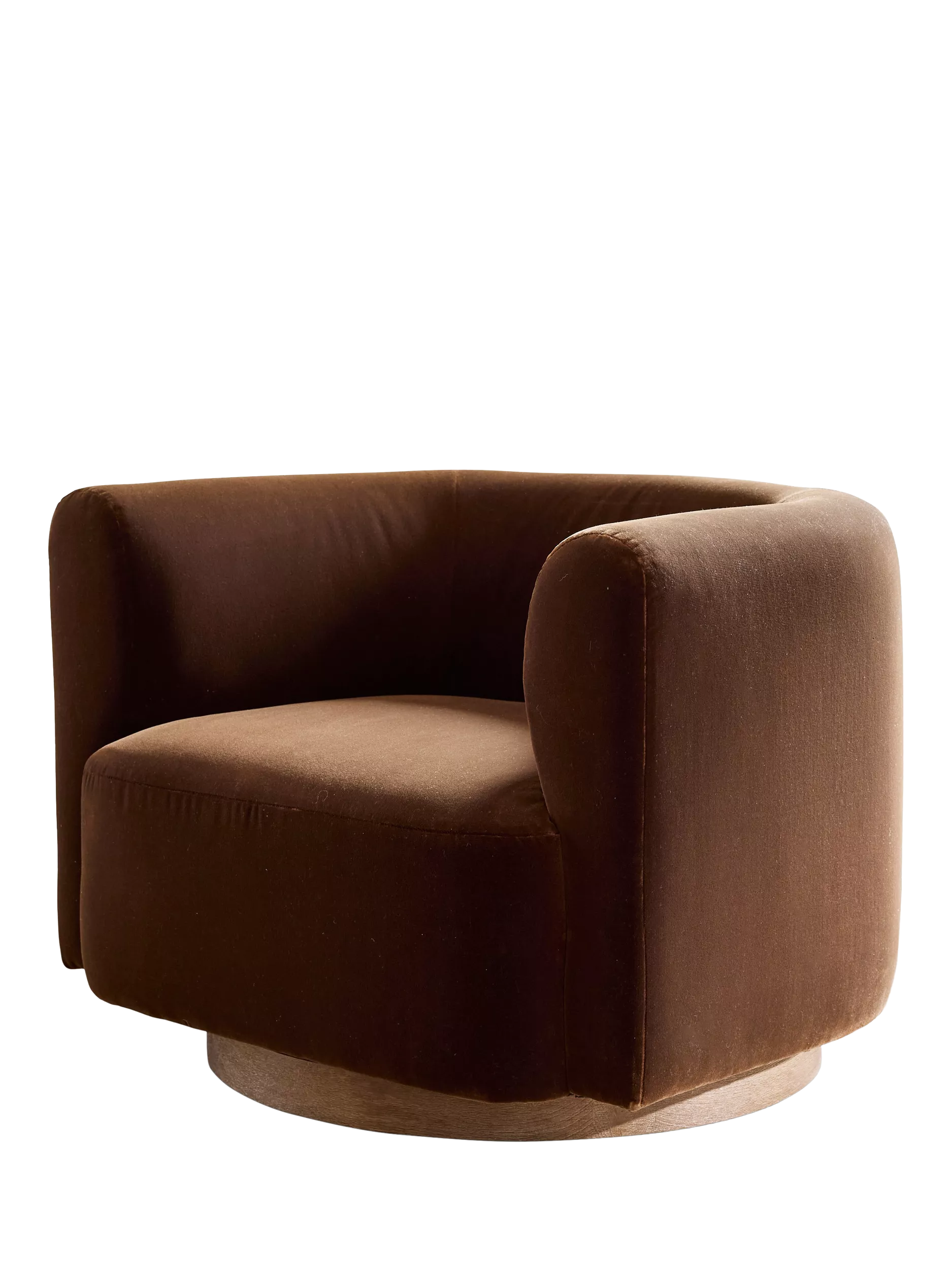 Pottery Barn Cole Swivel Armchair, Espresso
