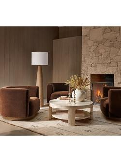 Pottery Barn Cole Swivel Armchair, Espresso - view 2, Espresso