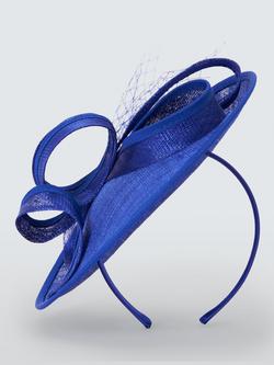 John Lewis Amelie Small Disc Fascinator - view 2, Cobalt