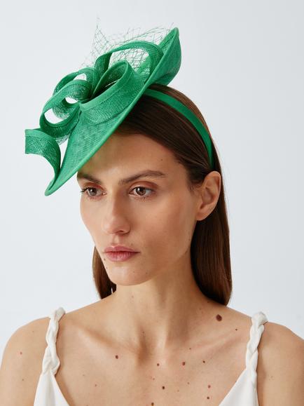 John Lewis Amelie Small Disc Fascinator, Green