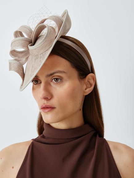 John Lewis Amelie Small Disc Fascinator, Oyster