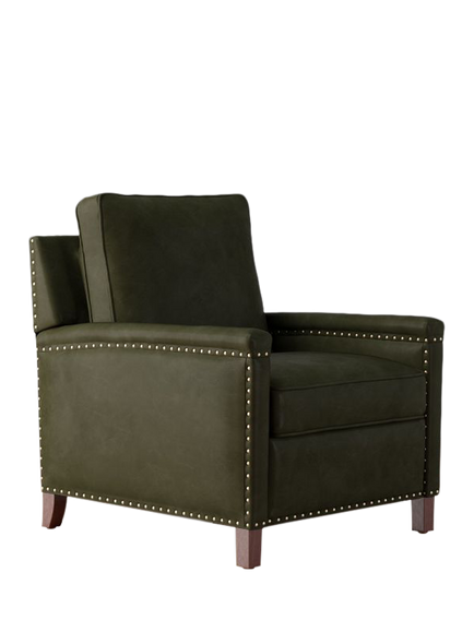 Pottery Barn Tyler Leather Recliner Chair, Vintage Hunter, Vintage Hunter