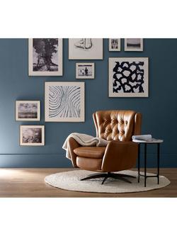 Pottery Barn Wells Leather Swivel Recliner, Vintage Caramel - view 2, Vintage Caramel